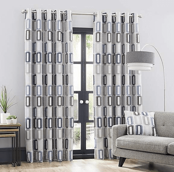 Dahl eyelet curtains Blue