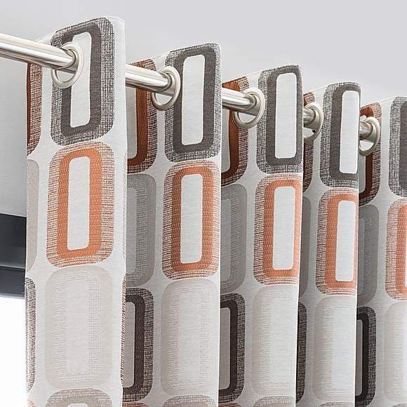 Dahl eyelet curtains Rust