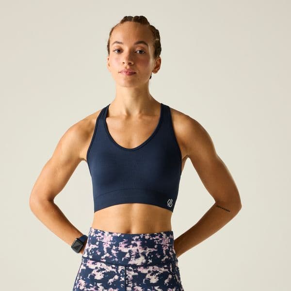 Dare2B React Sports Bra Sport Top | Navy DWU413