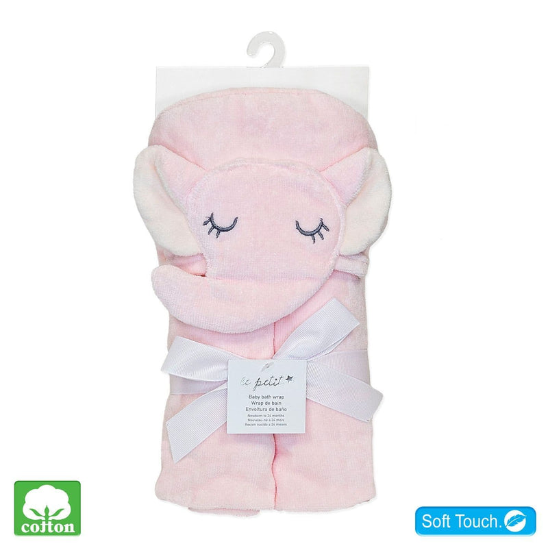 Daydream Elephant Baby Bath Wrap | Pink BB353E
