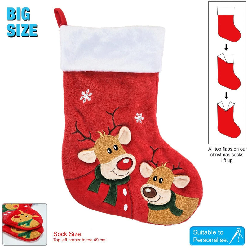 Daydream Reindeer Sock | Red CS22