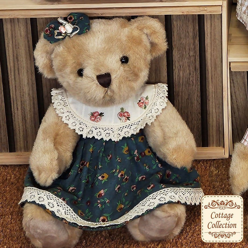 Daydreams Cottage Collection Teddy Bear & Dress |Petrol BB335
