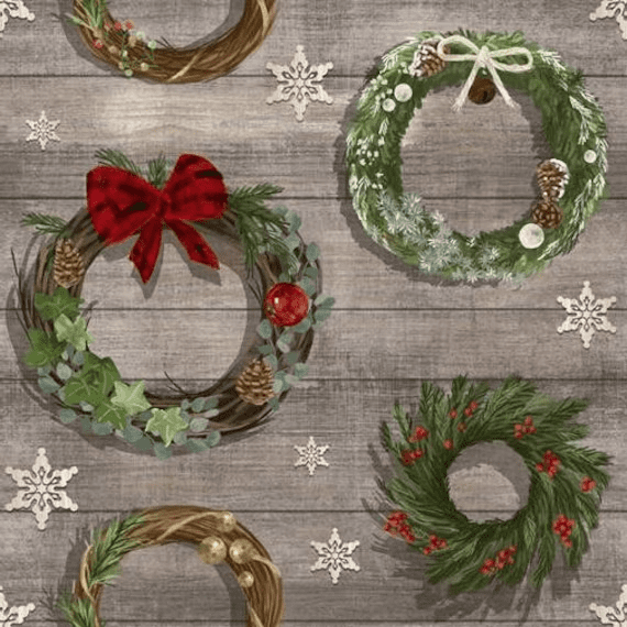 Donal Lynch Wreath fir on wood | Natural B5041