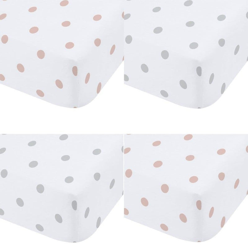 Dotty Brushed Fitted Sheet Grey