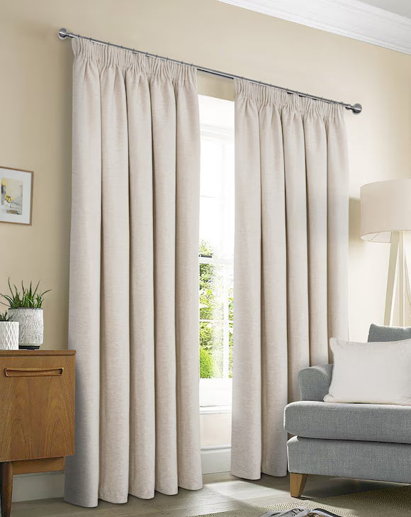 Sundor Washington Pencil Pleat Curtains | Natural