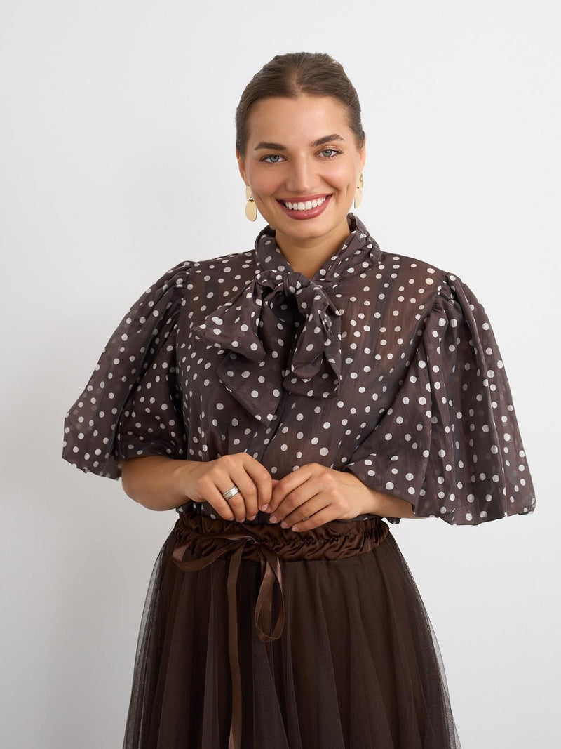 Kyla Sienna Blouse | Brown 37255