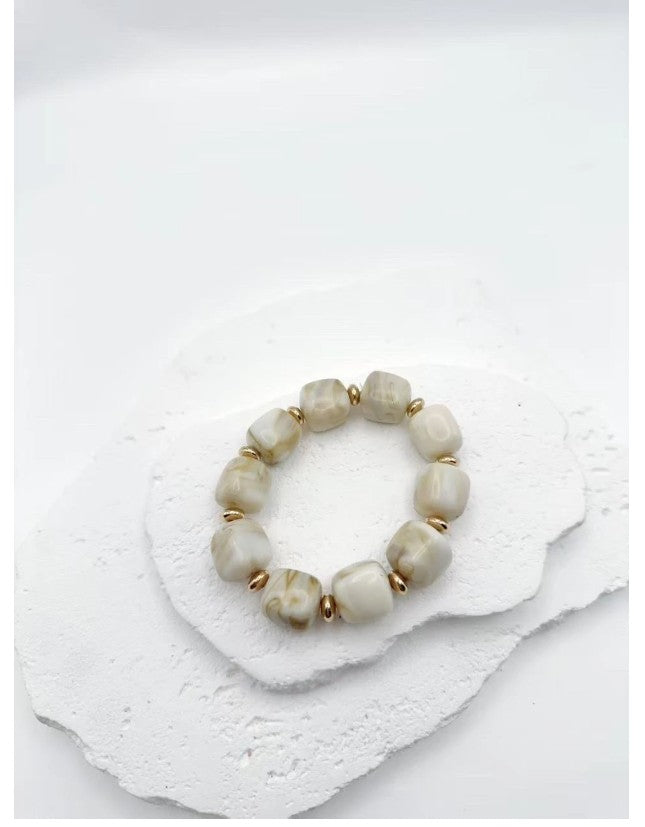 Claren Bijoux Acrylic Style Bracelet | Ecru BR264