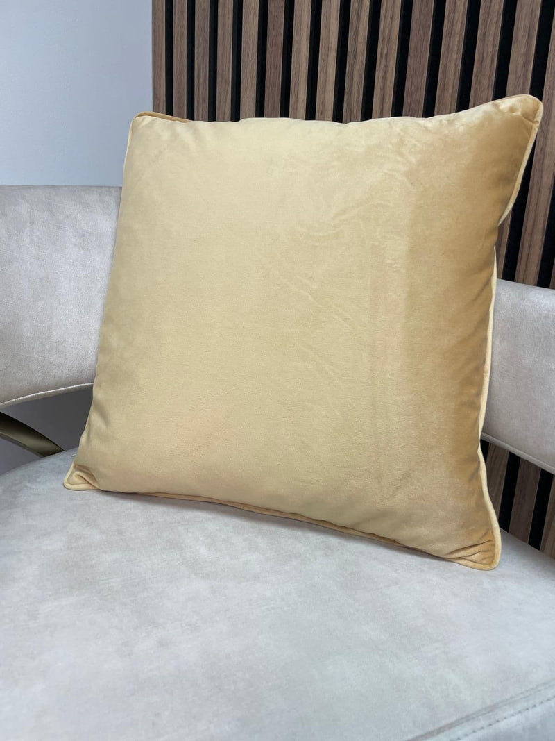FERVOR + HUE Plain Soft Velvet Cushion 45x45cm| Camel
