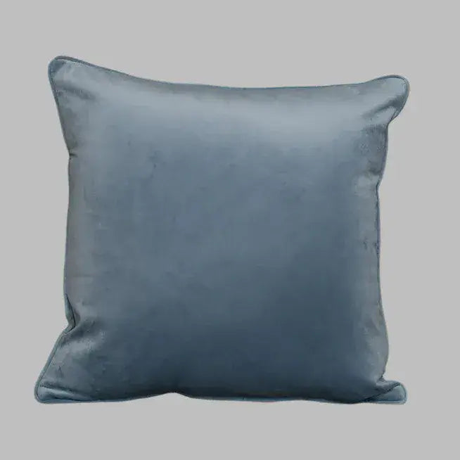 FERVOR + HUE  Plain Soft Velvet Cushion 45x45cm| Light Blue