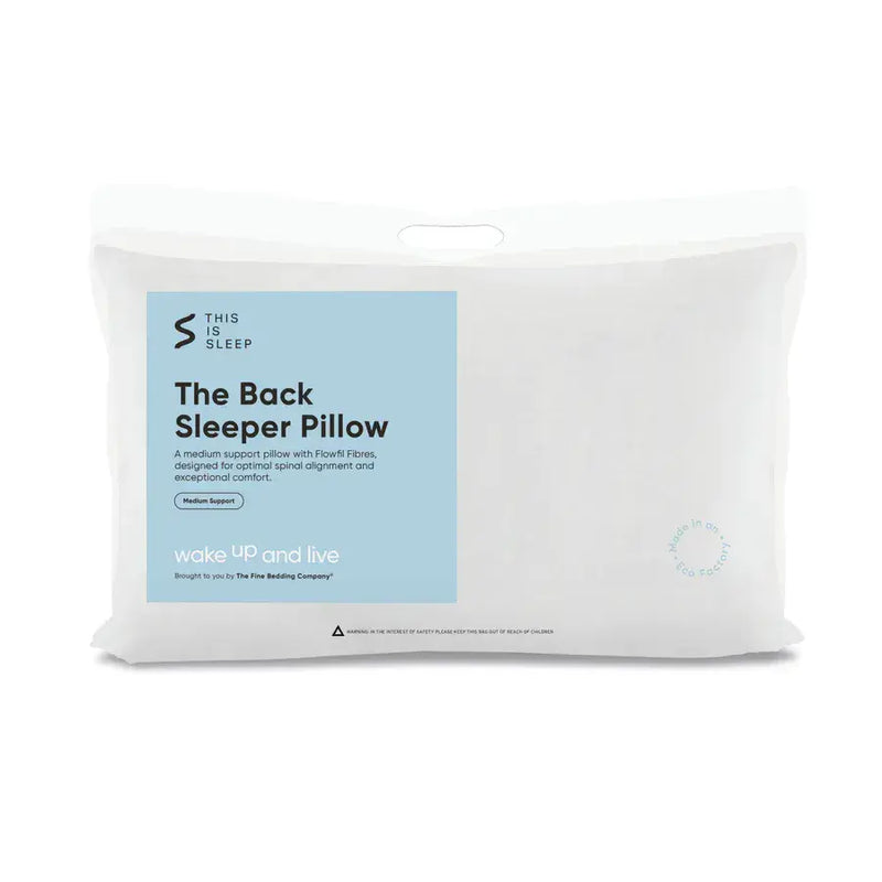 Fine Bedding This Is Sleep Back Sleeper Pillow  | White