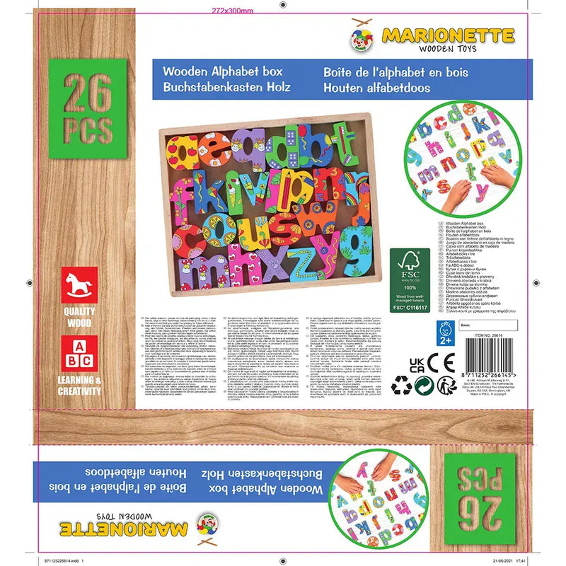 Fitzpatrick Wooden Alphabet Box 26pc  | 41757