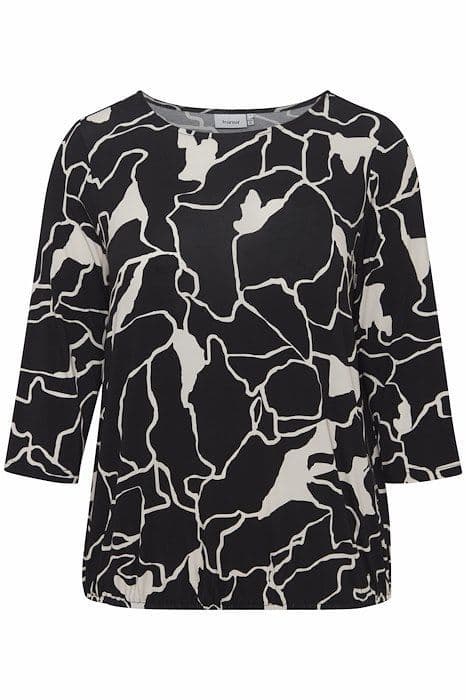 Fransa Dot Blouse | Black 20612078