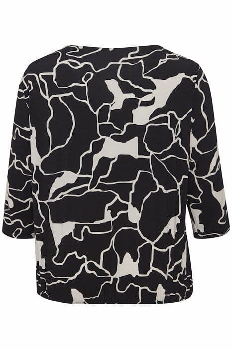 Fransa Dot Blouse | Black 20612078