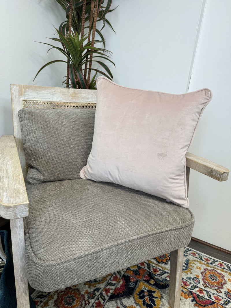Fullshire  Velvet Piped Cushion Cover 43x43 cm | Blush