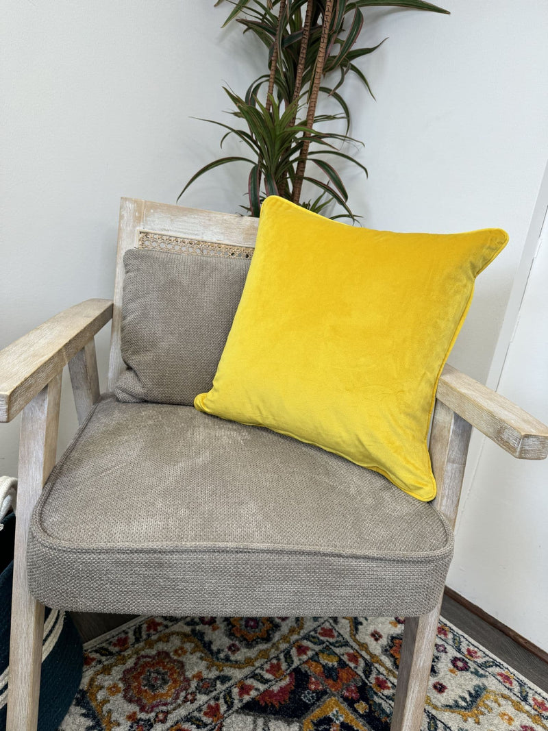 Fullshire Velvet Piped Cushion Cover 43x43 cm | Ochre