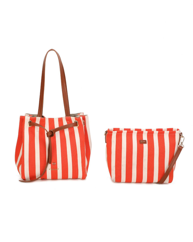Gionni Coral Two Piece Shopper Bag | Orange 11G2839