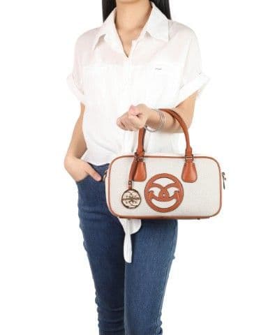 Gionni Crystal Bowling Bag | Tan 11G2843