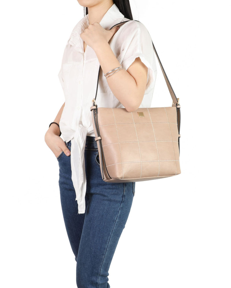 Gionni  Jet Shoulder Bag | Beige 11G2835