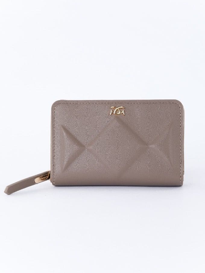Gionni Pearl Zip and Stud Purse| Taupe 20G1220