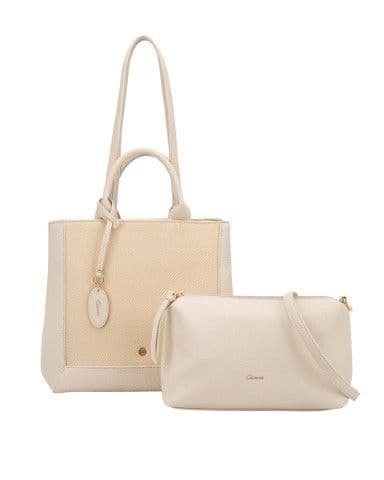 Gionni Turquoise Large Shopper Bag | Beige 11G2880