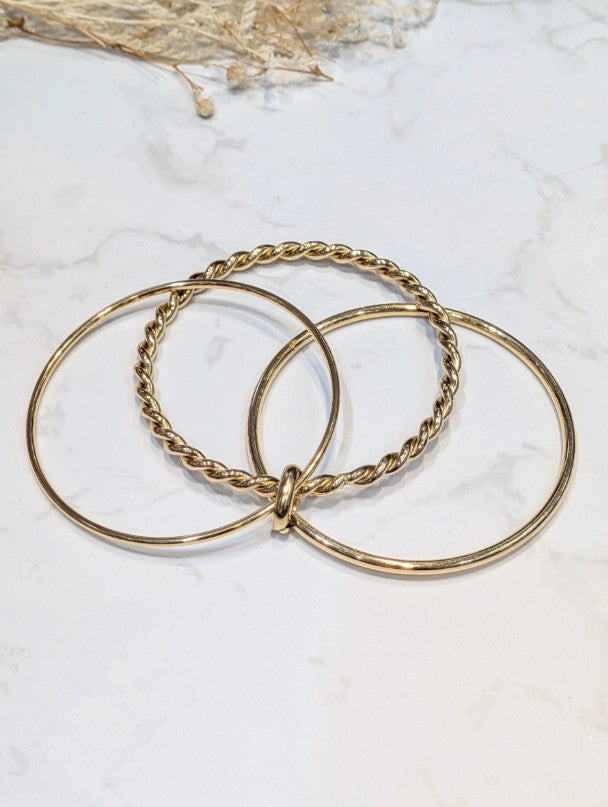 LOLO & YAYA Triple Bangle | Gold 46784