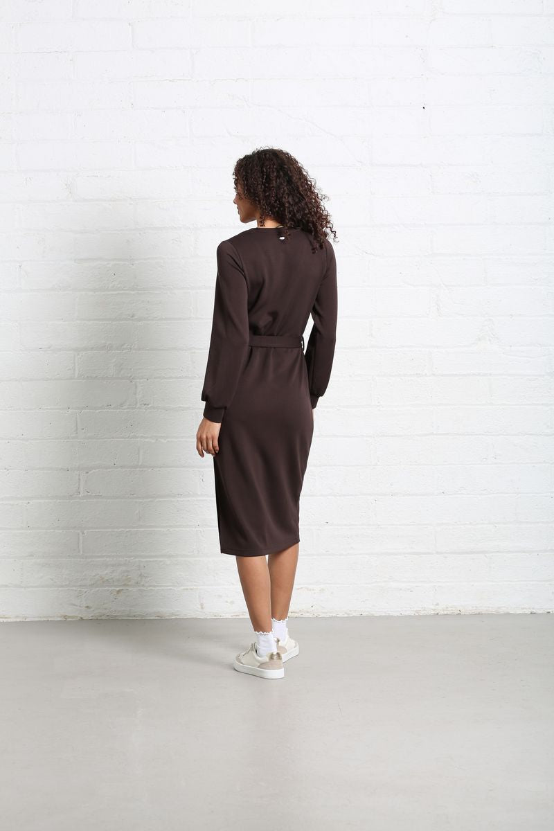 Rant & Rave Celia Knit Midi Dress | Chocolate RLX-249