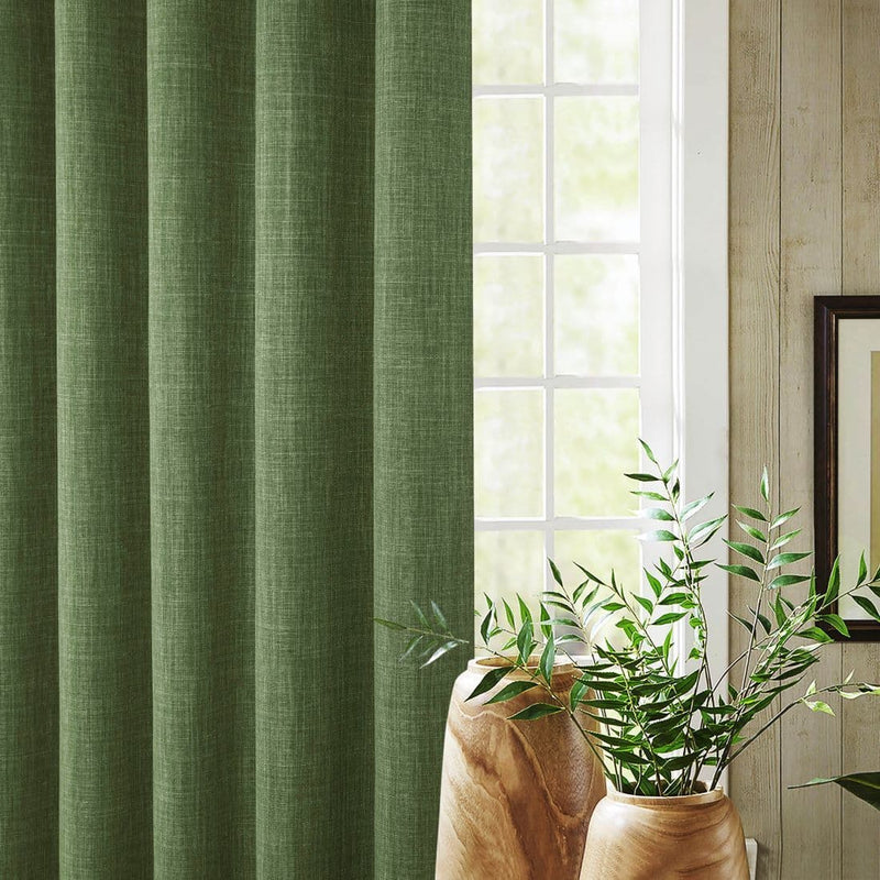 Hickey Calvi Eyelet Curtains | Moss