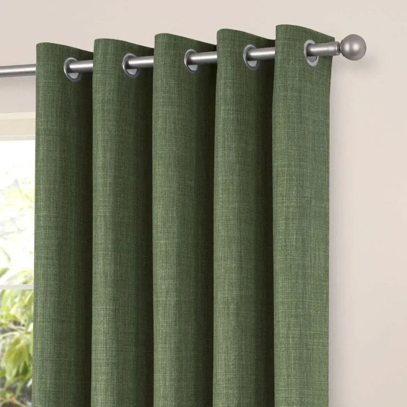 Hickey Calvi Eyelet Curtains | Moss