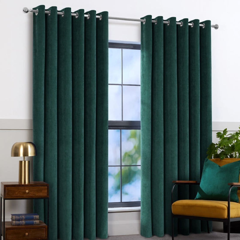 Hickeys Arosa Eyelet Curtains Emerald
