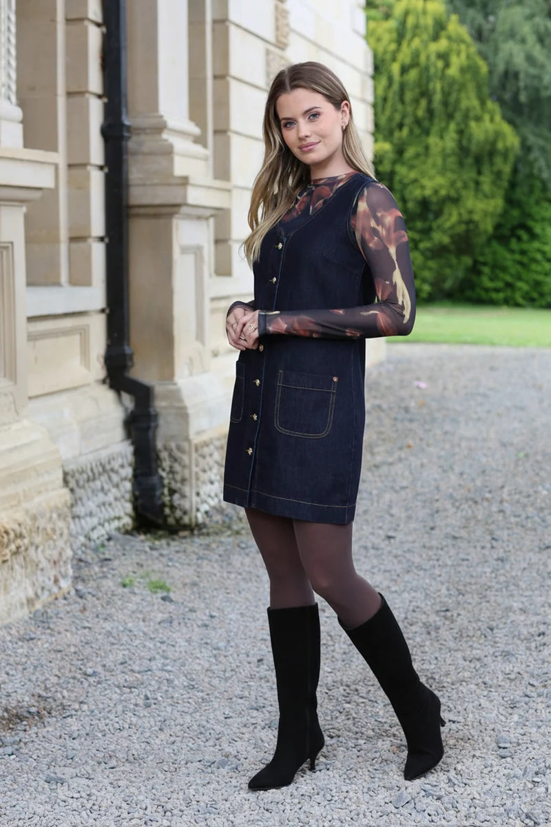 Rant & Rave Daisy Long Boots  | Black RRSH-075