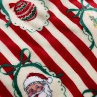 Catherine Lansfield Christmas Vintage Stripe Throw | Red 385738