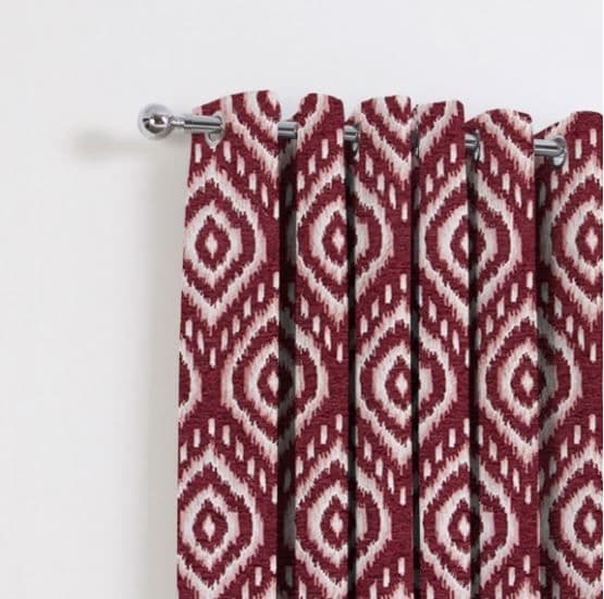 INCA CRIMSON EYELET CURTAINS
