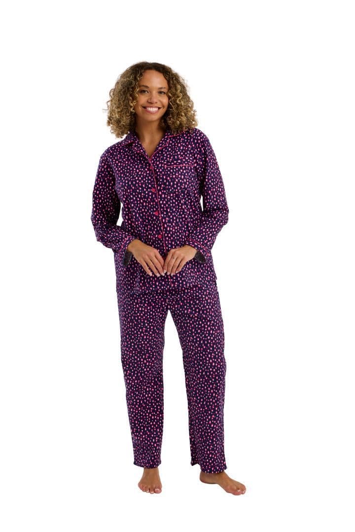 Indigo Sky Animal Wincey Pyjamas| Navy IN45755