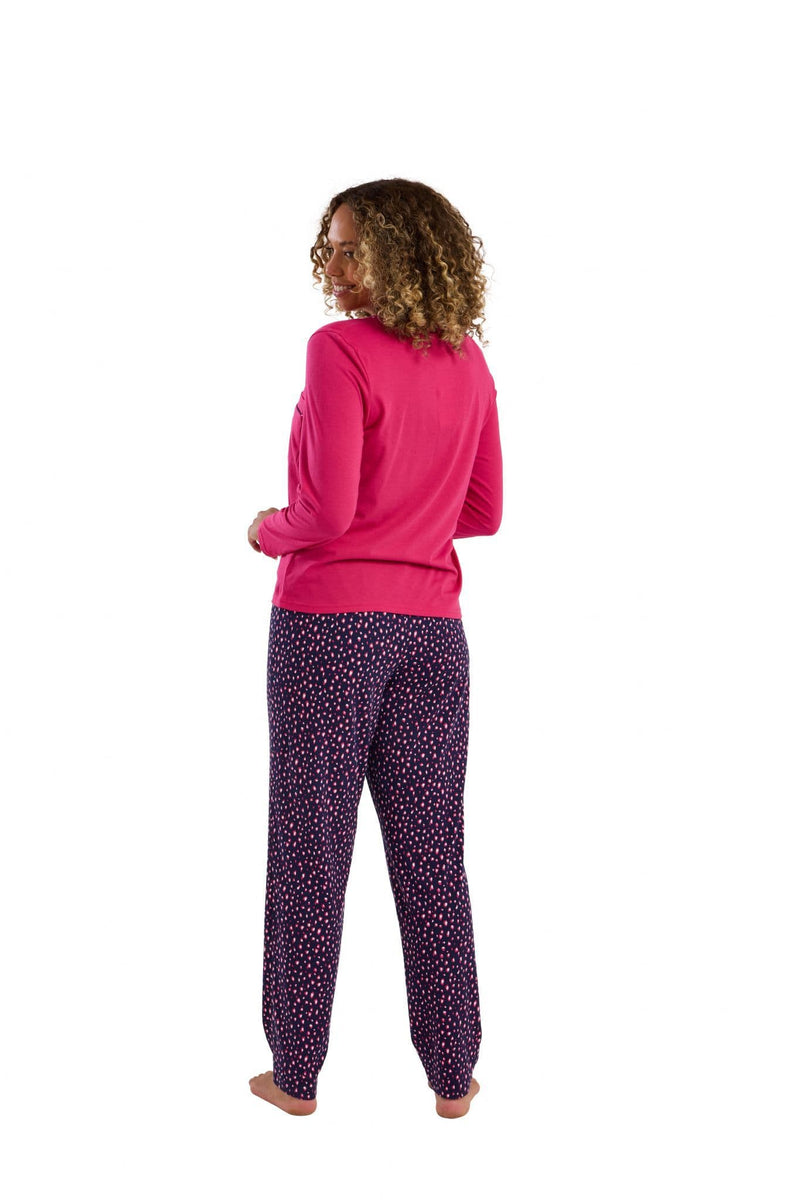 Indigo Sky  Bright   Animal Print Pyjamas  |Cerise IN45811