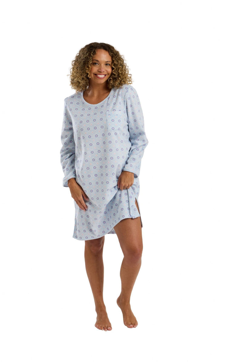 Indigo Sky Fleur Geo Nightshirt | Blue IN45826