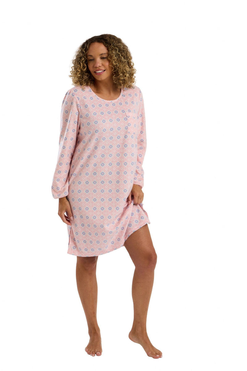 Indigo Sky Fleur Geo Nightshirt | Pink IN45826