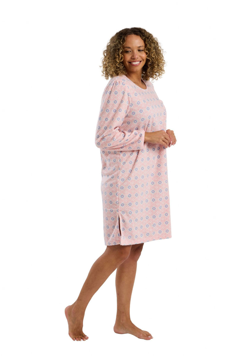 Indigo Sky Fleur Geo Nightshirt | Pink IN45826