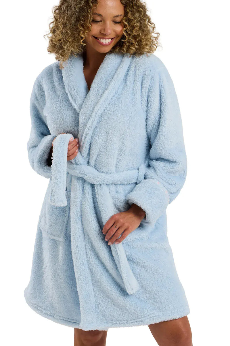 Indigo Sky  Plush Fleece Wrap | Blue IN45822
