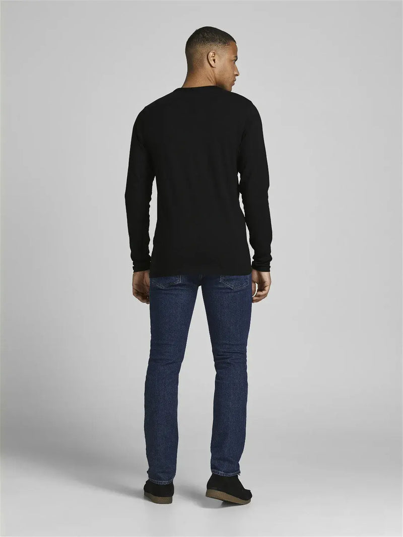 Jack & Jones Basic O-Neck Tee L/S  | Black