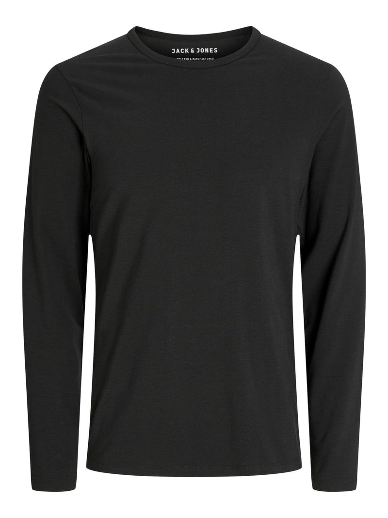 Jack & Jones Basic O-Neck Tee L/S  | Black