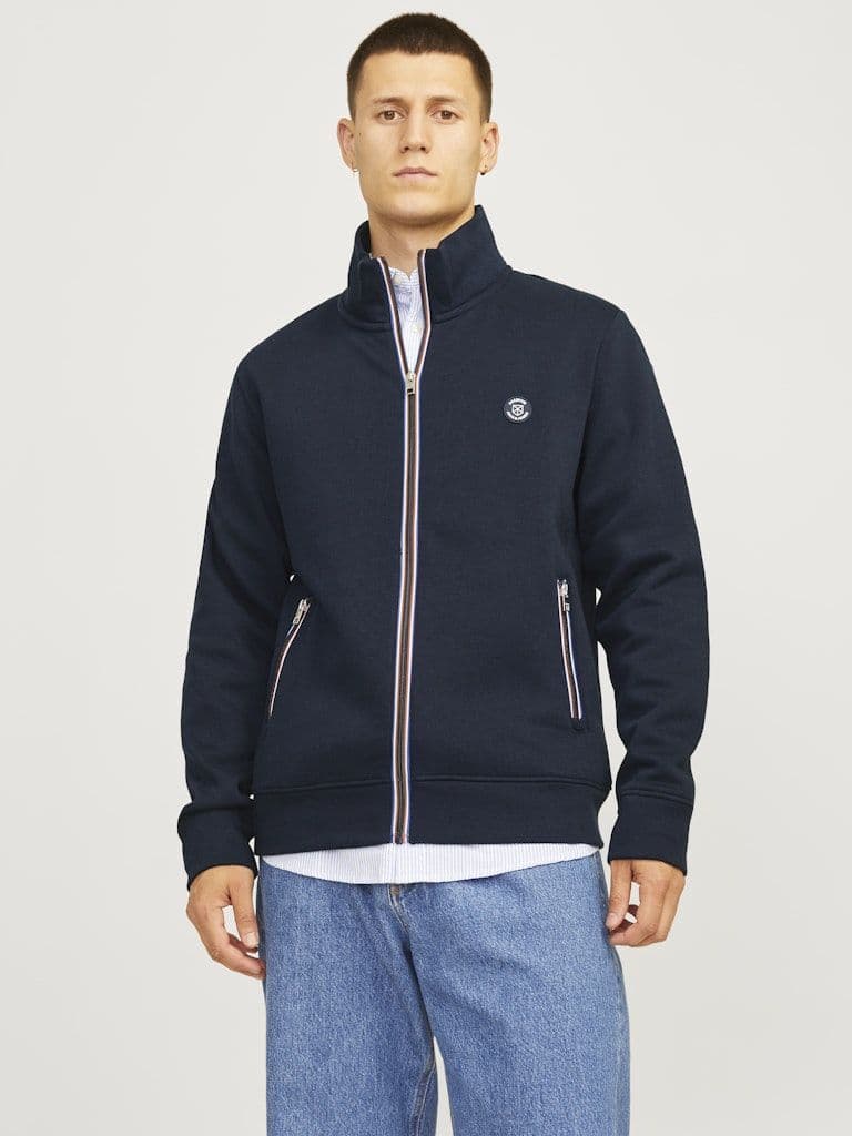 Jack & Jones Bluronaldo Sweat Zip Cardigan| Navy