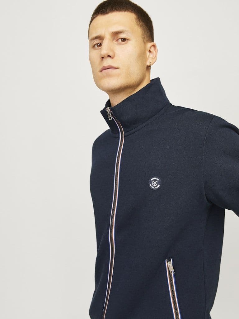 Jack & Jones Bluronaldo Sweat Zip Cardigan| Navy