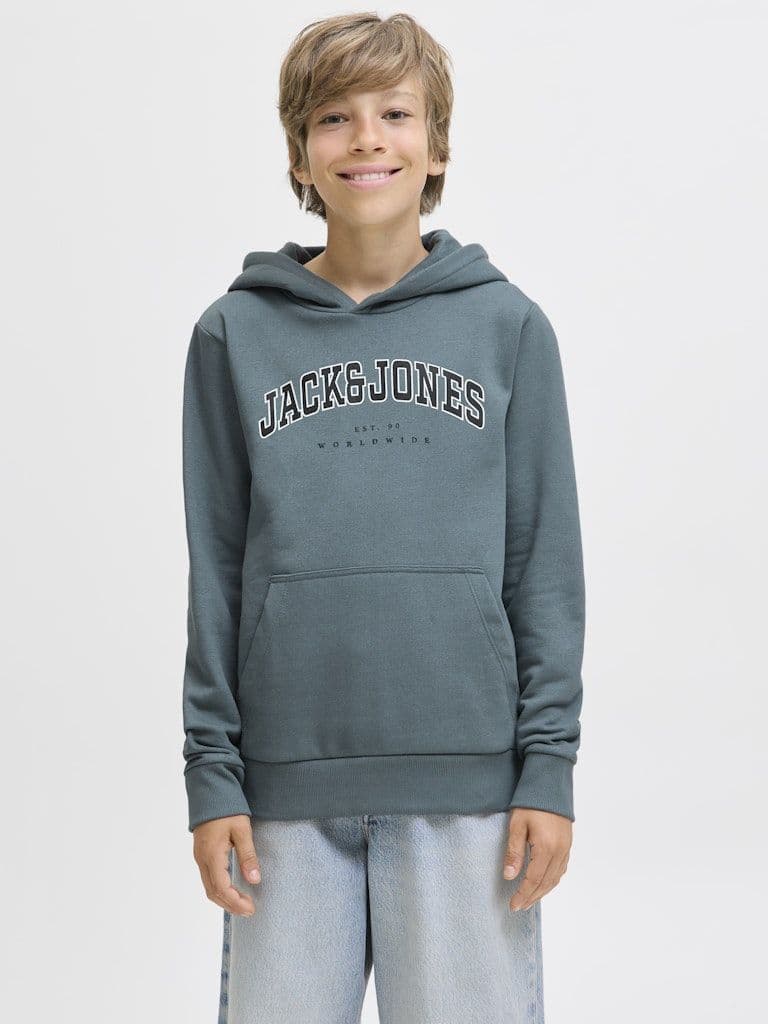 Jack & Jones Caleb Varsity Sweat Hoody | Storm