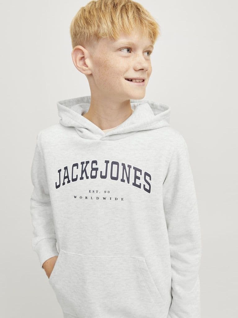 Jack & Jones Caleb Varsity Sweat Hoody | White