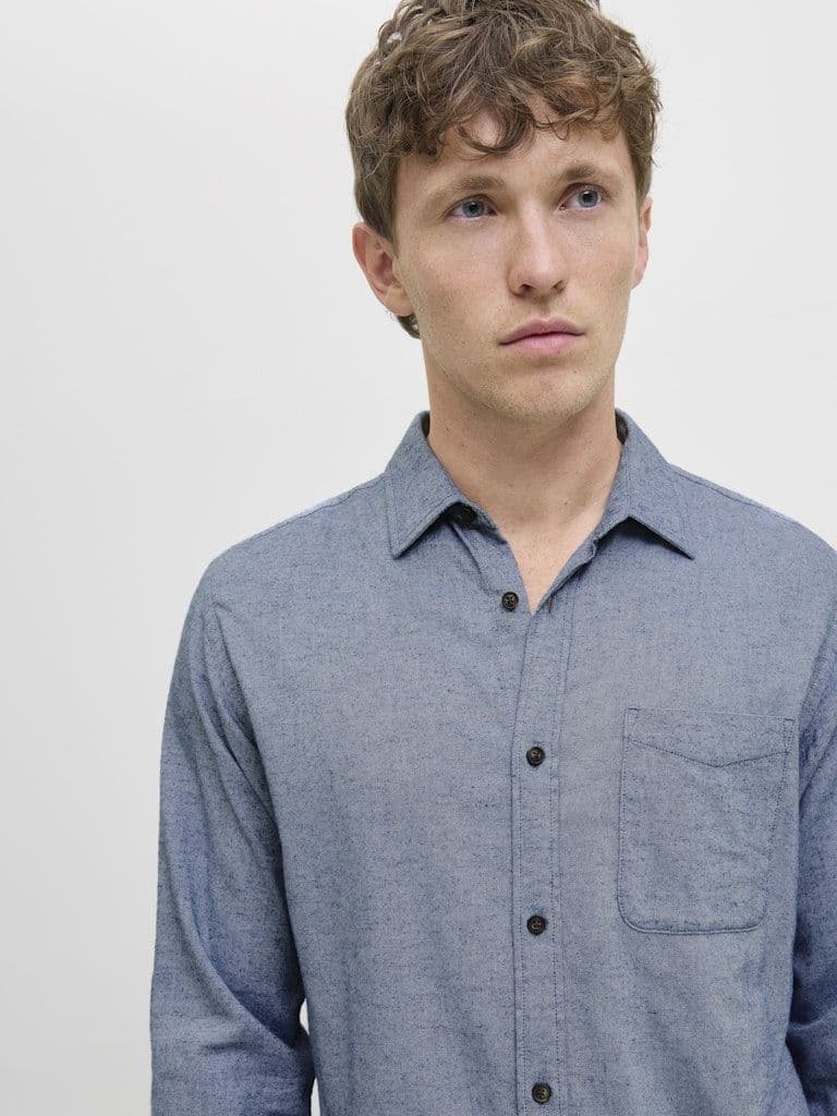 Jack & Jones Classic Melange Shirt L/S| Denim
