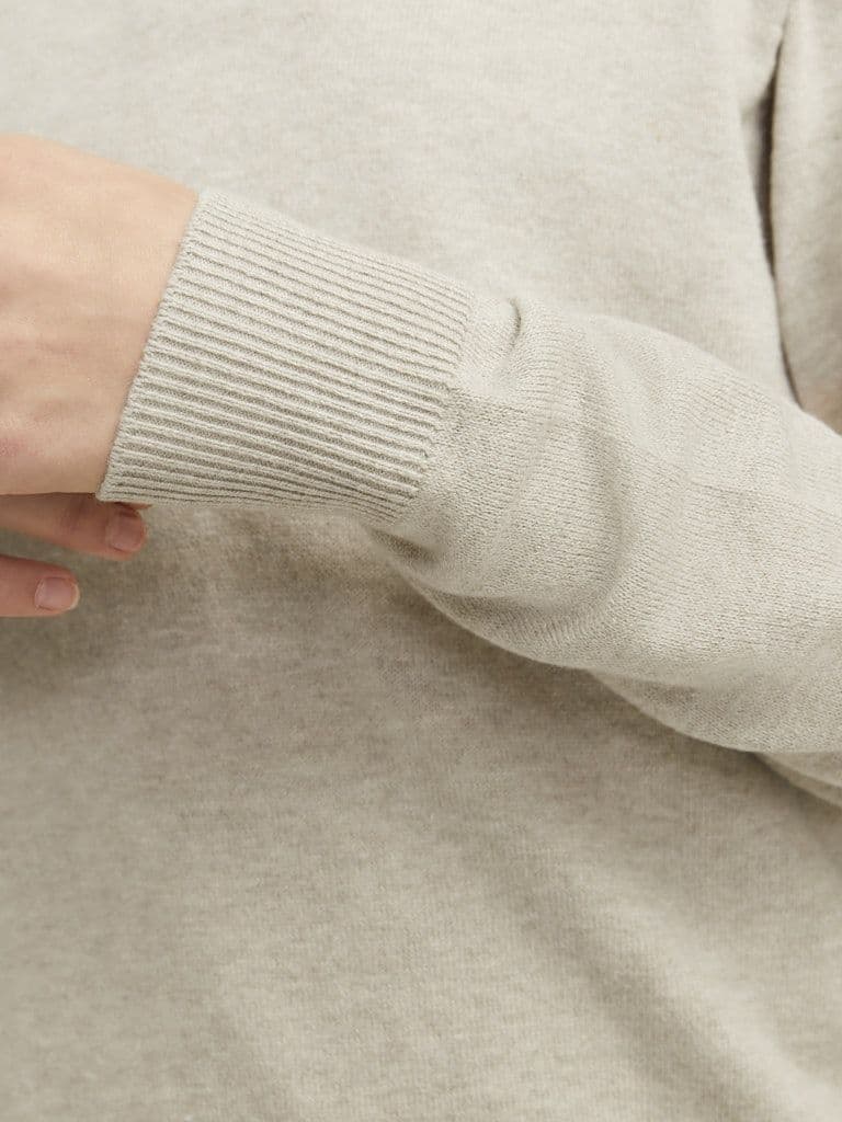 Jack & Jones Emil Knit Half Zip Jumper | Oatmeal
