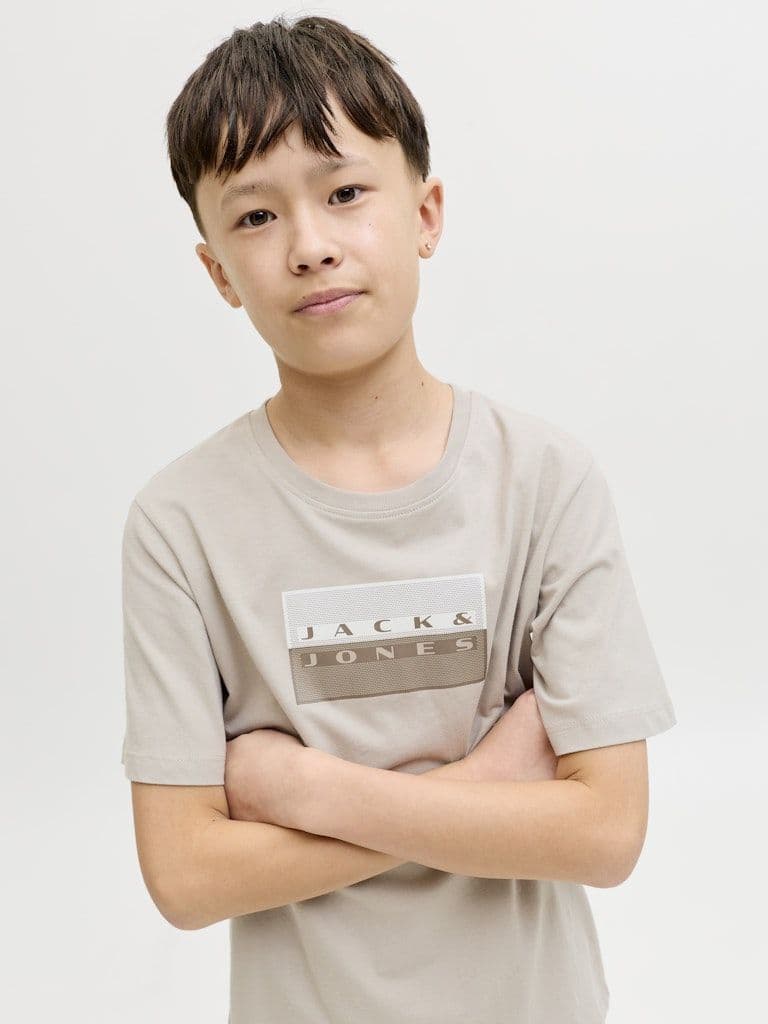Jack & Jones Fusion Dots Print Tee | Grey