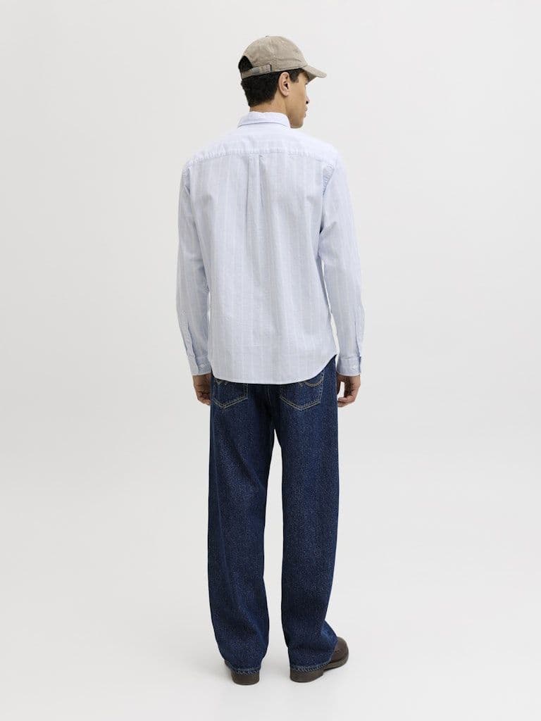 Jack & Jones Harvey Oxford L/S Shirt | Blue