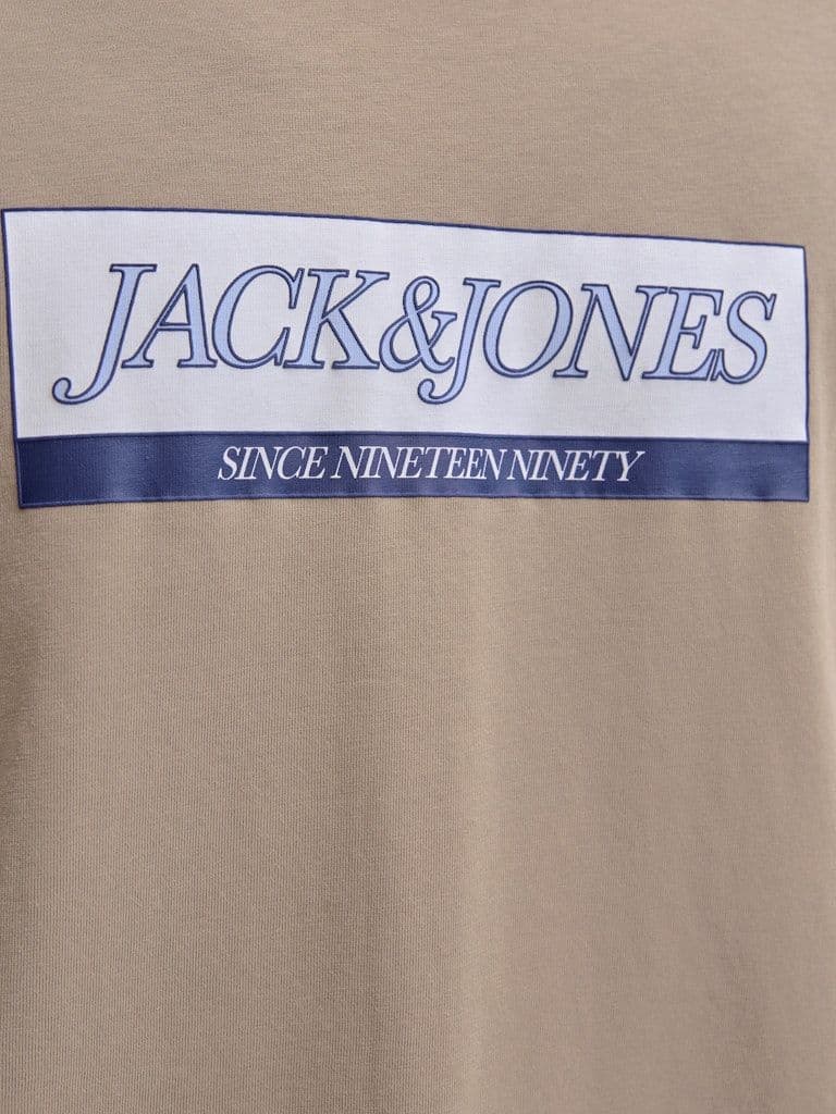Jack & Jones Inwood Block Branding Tee | Mocha