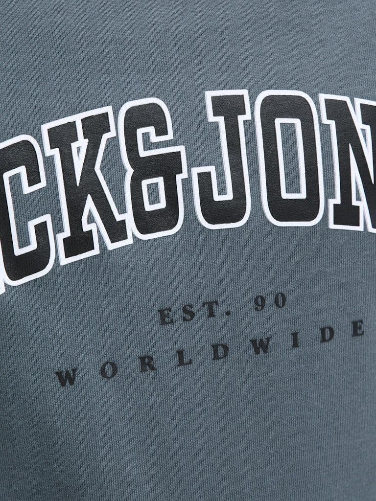 Jack & Jones Junior Caleb Varsity O-Neck Tee | Storm